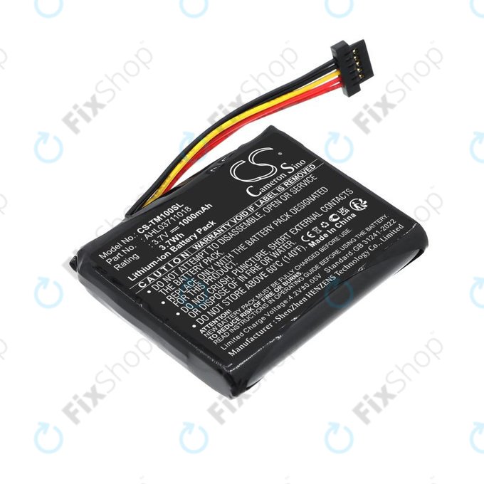 Bateria do TomTom GO 1000 Live, 1005, 2050, 1000mAh, Li-Ion, 3.7V, AHL03711018, HQ