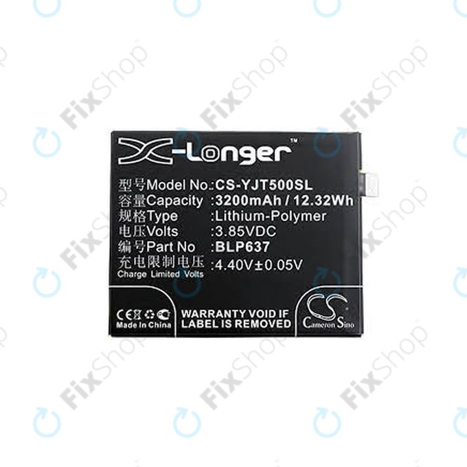 Bateria do OnePlus 5, 5T, BLP637, 3200mAh, HQ