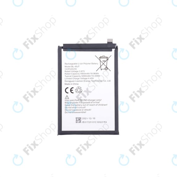 Bateria do Tecno Spark 20, 5000mAh