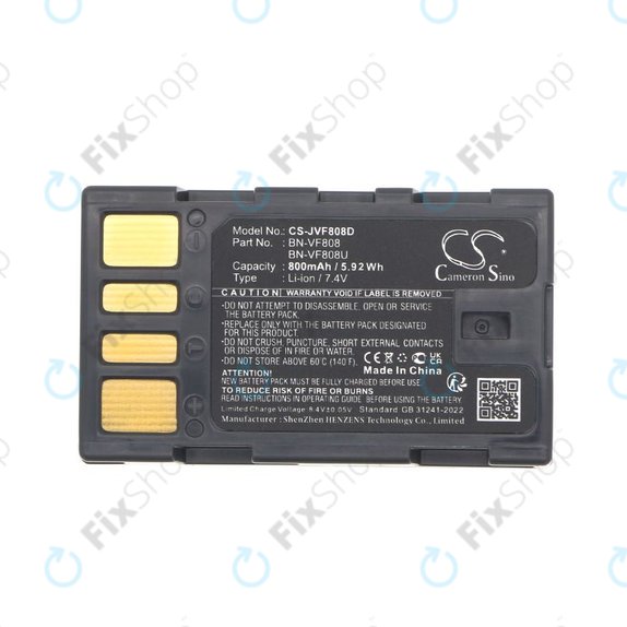 Bateria do JVC Gr-D850ek, 800mAh, Li-Ion, 7.4V, BN-VF808, HQ