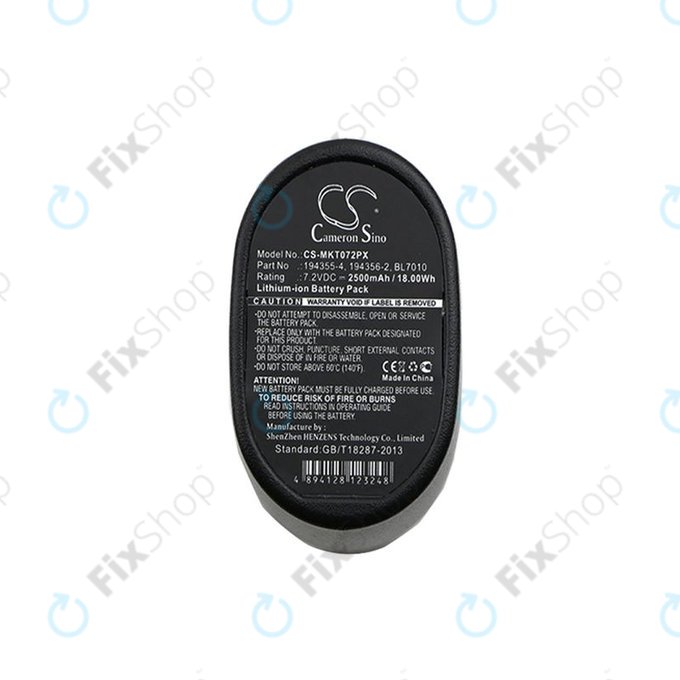 Bateria do Makita CL070, CL072, DF010, TD020, TD021, TD022, 2500mAh, Li-Ion, 7.2V, 194355-4, HQ
