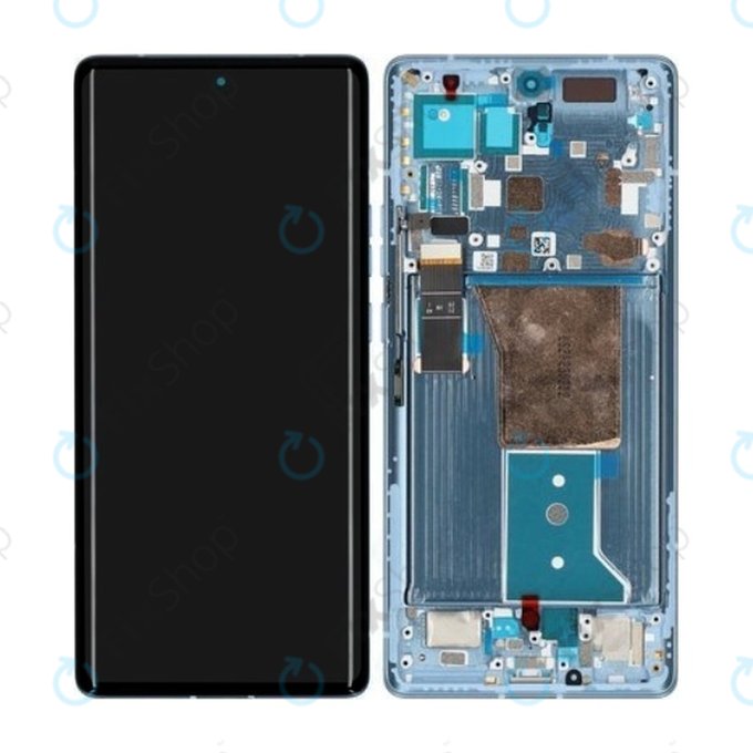 Wyświetlacz do Motorola Edge 40 Pro, Ekran dotykowy z ramką, 5D68C21987, Lunar Blue, Genuine Service Pack