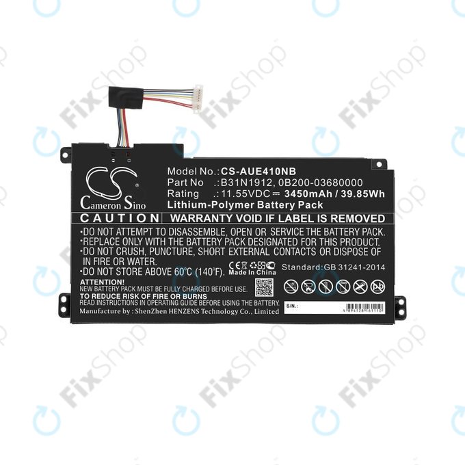 Bateria do Asus VivoBook 14 E410ma, F414ma, L410ma, 3450mAh, Li-Pol, 11.55V, B31N1912, HQ