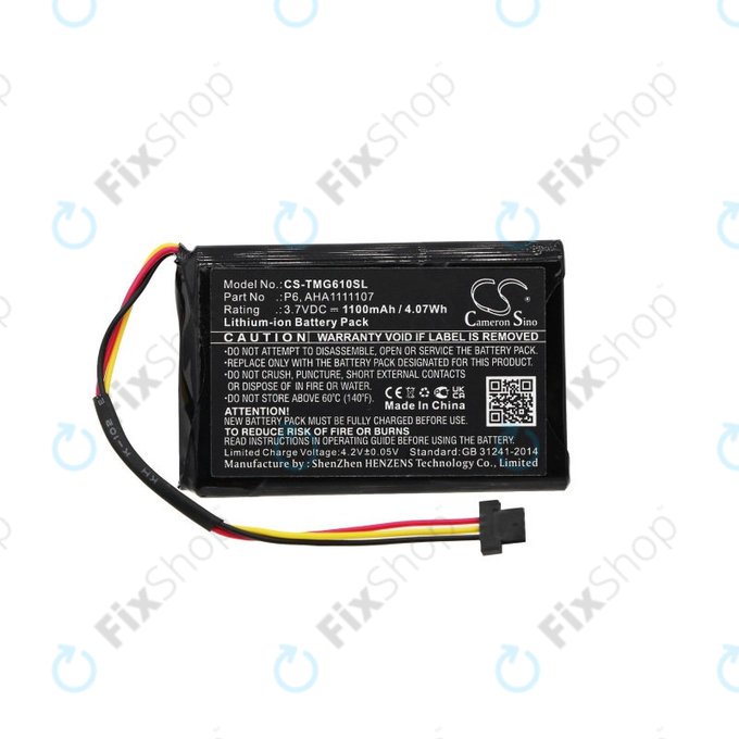 Bateria do TomTom Go 610, 1100mAh, Li-Ion, 3.7V, LAHA1111107, HQ