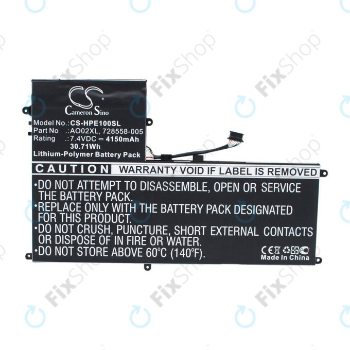 Bateria do HP Elitepad 1000, Elitepad 1000 G2, Ultrabook Ao02xl Series, 4150mAh, Li-Pol, 7.4V, AO02XL, HQ