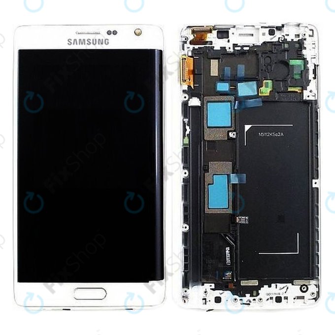 Wyświetlacz do Samsung Note Edge N915FY, Ekran dotykowy z ramką, GH97-16636B, Biały, White, Genuine Service Pack