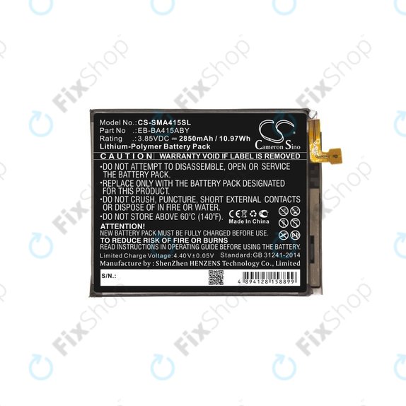 Bateria dla Samsung A41 A415F, 2850mAh, Li-Pol, 3.85 V, EB-BA415ABY, HQ