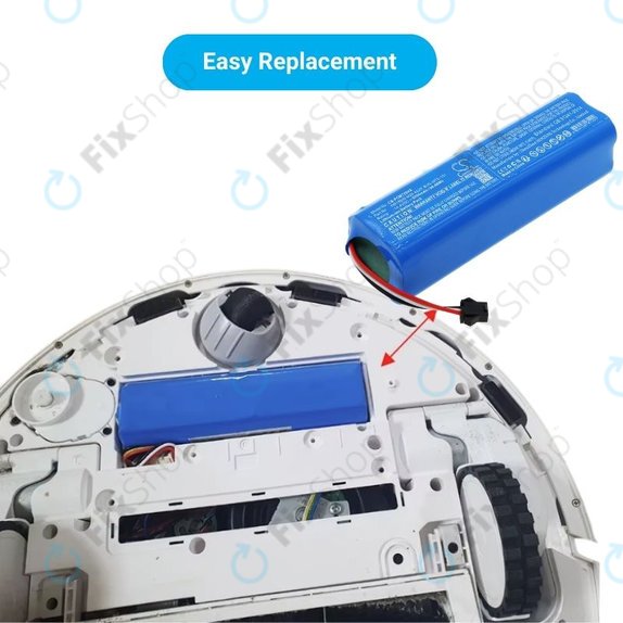 Bateria do Xiaomi EVA, EVE Plus, Viomi S9, Lenovo T1 Pro, Lydsto R1, R1 Pro, S1, S1 Pro, NR18650 M26-4S2P, SUN-INTE-181, H18650CH-4S2P, Li-Ion, 14,4V 6700mAh, HQ