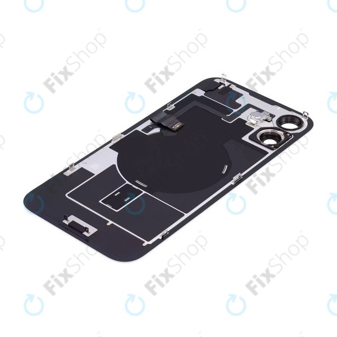 Tylne szkło obudowy z obiektywem aparatu, metalową płytką i magnesami Magsafe do iPhone 16 Plus, Biały, White