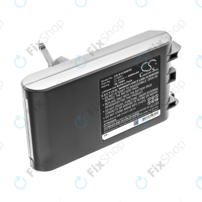 Bateria do Dyson V8, 215681, PM8-US-HFB1497A, Li-Ion, 21,6V 2600mAh, HQ