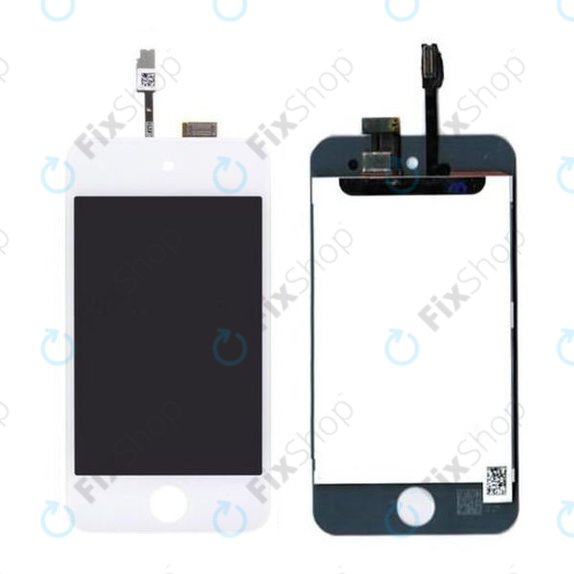 Wyświetlacz LCD dla iPod Touch (4th Gen), White, Ekran dotykowy z ramką