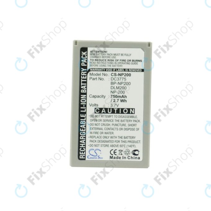 Bateria do Minolta DiMAGE X, Xi, Xt, Xt Biz, Xg, 750mAh, Li-Ion, 3.7V, NP-200, HQ