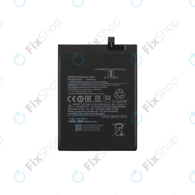 Bateria do Xiaomi Mi 11i, Poco F3, BM4Y, 4520mAh