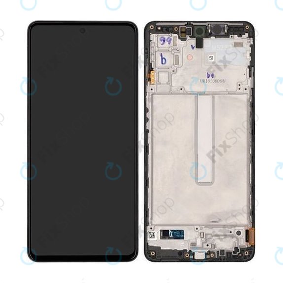 Wyświetlacz LCD + ekran dotykowy + ramka do Samsung M52 5G M526B, GH82-27091A, GH82-27094A, Black, Genuine Service Pack