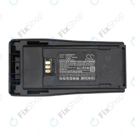 Bateria do Motorola CP, EP, GP, 2600mAh, Li-ion, 7.4V, NNTN4496, HQ