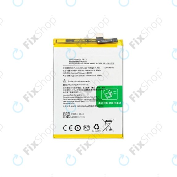 Bateria do OnePlus Nord CE 3 Lite, BLP813, 5000mAh