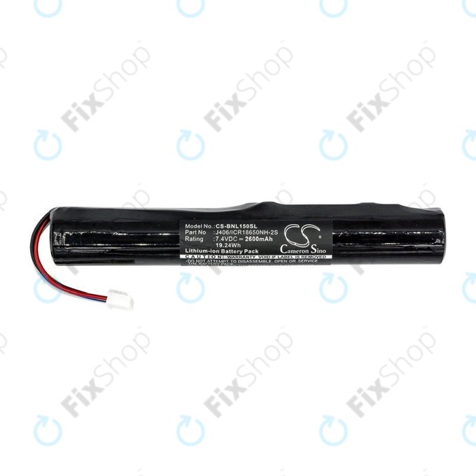 Bateria do Bang & Olufsen Beolit 15, 17, Beoplay A2, 2600mAh, Li-Ion, 7.4V, J406/ICR18650NH-2S, HQ