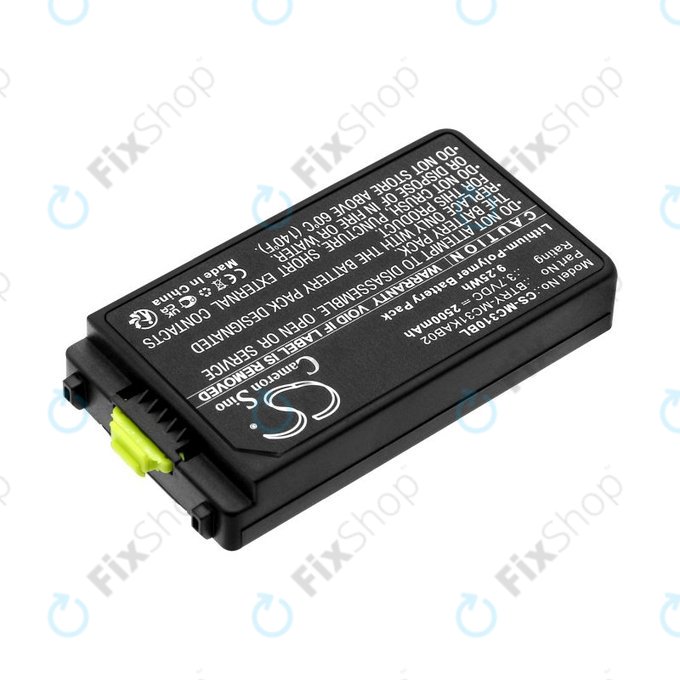 Bateria do Symbol, Zebra MC3100, MC3190, 2500mAh, Li-Pol, 3.7V, BTRY-MC31KAB02, HQ
