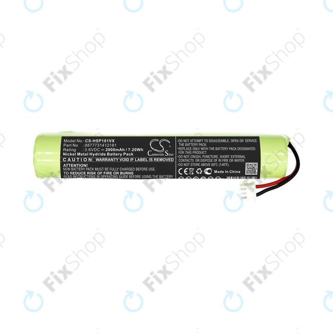 Bateria do Hurricane Spin Scrubber, Brush Cleaner Mop, 2000mAh, Ni-MH, 3.6V, 8877731412181, HQ