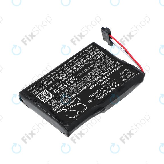 Bateria do Mitac Mio P350, P550, 1250mAh, Li-Ion, 3.7V, BL-LP1230, HQ