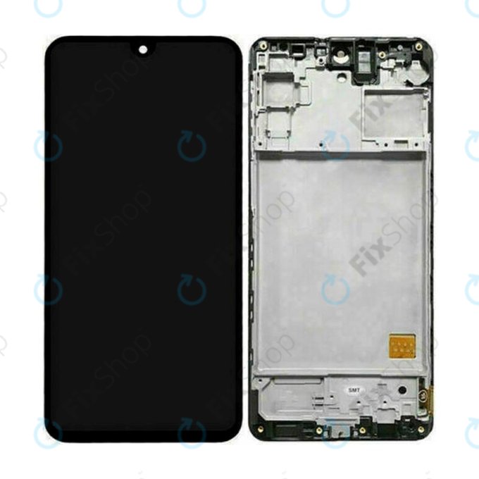 Wyświetlacz do Samsung M31s M317F, Ekran dotykowy z ramką, Mirage Black, TFT