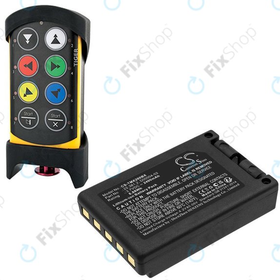 Bateria do Tele Radio TG-TXMNL, 2400mAh, Li-Ion, 3.7V, D00004-02, HQ