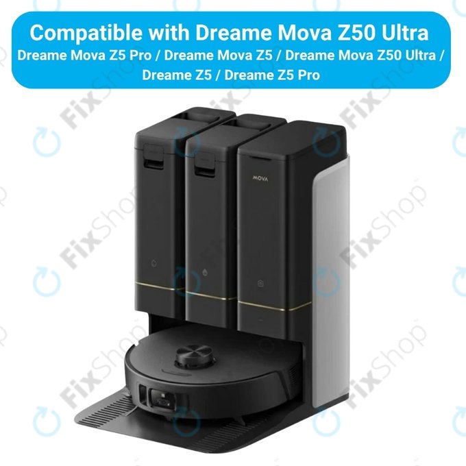 Zestaw części zamiennych do Dreame Mova Z50 Ultra, Z5, Z5 Pro (2x Główna szczotka, 4x Filtr, 4x Szczotka boczna, 4x Ściereczka mopująca, 4x Boczne nakładki mopujące, 4x Worek na kurz)