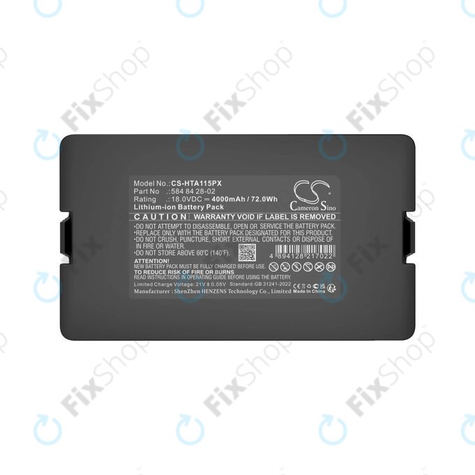 Bateria do Flymo Easilife 200, Gardena Automower 310, Husqvarna Automower 315X, 4000mAh, Li-Ion, 18.0V, 584 84 28-02, HQ