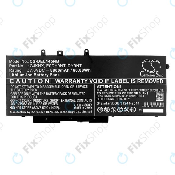 Bateria do Dell Latitude 14 5490, Latitude 14 5491, 8800mAh, Li-Ion, 7.6V, 00JWGP, HQ