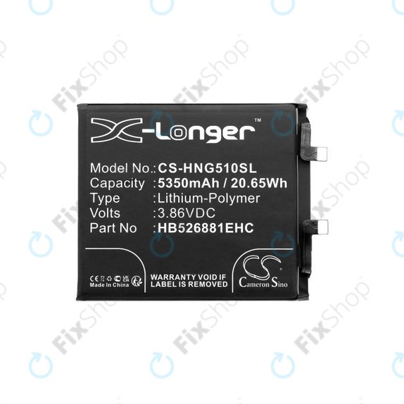 Bateria do Honor Magic 5 Pro, 5350mAh, Li-Pol, 3.86V, HB526881EHC, HQ