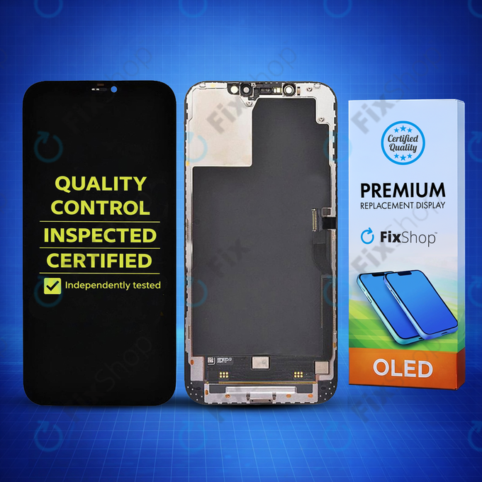 Wyświetlacz Hard OLED dla iPhone 12 Pro Max, Ekran dotykowy z ramką, FixPremium
