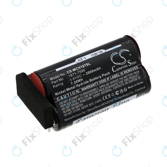Bateria do Moser ChromStyle, Wella Academy, Super Cordless, 2000mAh, Ni-MH, 3.6V, 1871-7590, HQ