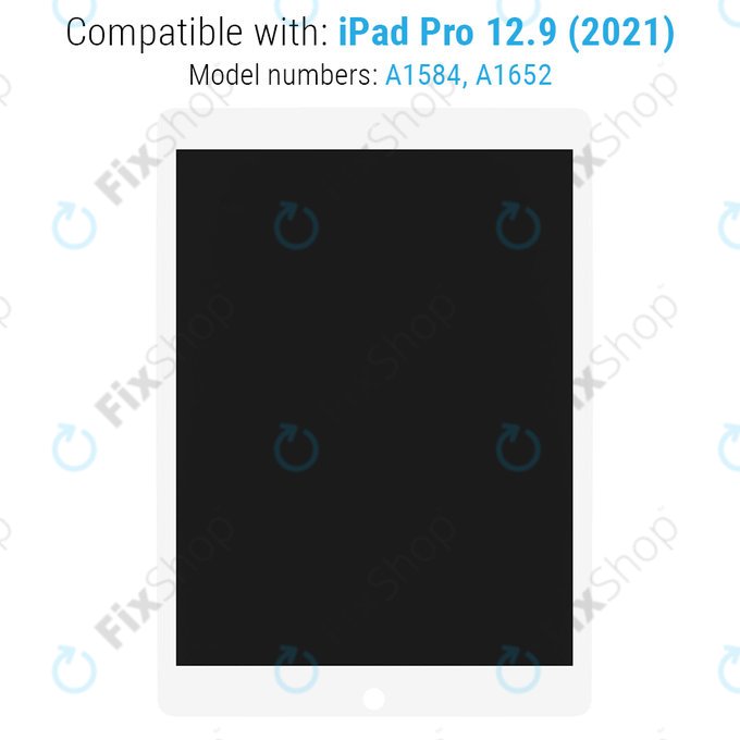 Wyświetlacz LCD dla iPad Pro 12.9" (1st Gen 2015), White, Ekran dotykowy i IC Board zout Frame, Refurbished