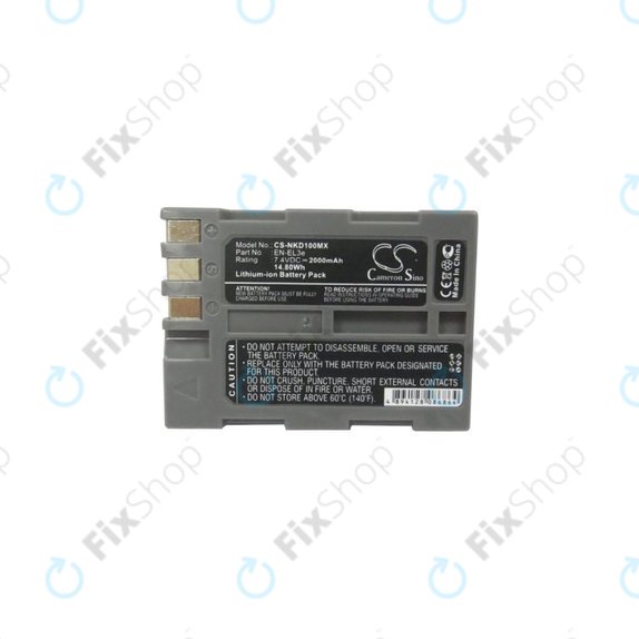 Bateria do Nikon D50, D70, D80, D90, D100, D200, D300, D700, D900, EN-EL3e, Li-Ion, 2000mAh, HQ