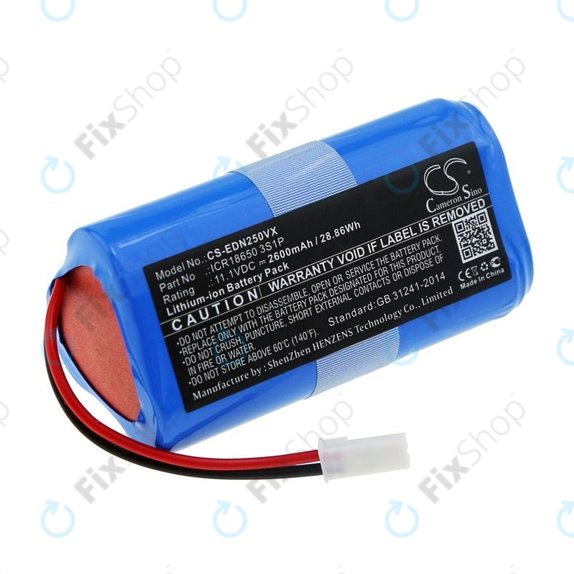 Bateria do Ecovacs CEN250, V700, ICR18650 3S1P, Li-Ion, 11,1V 2600mAh, HQ