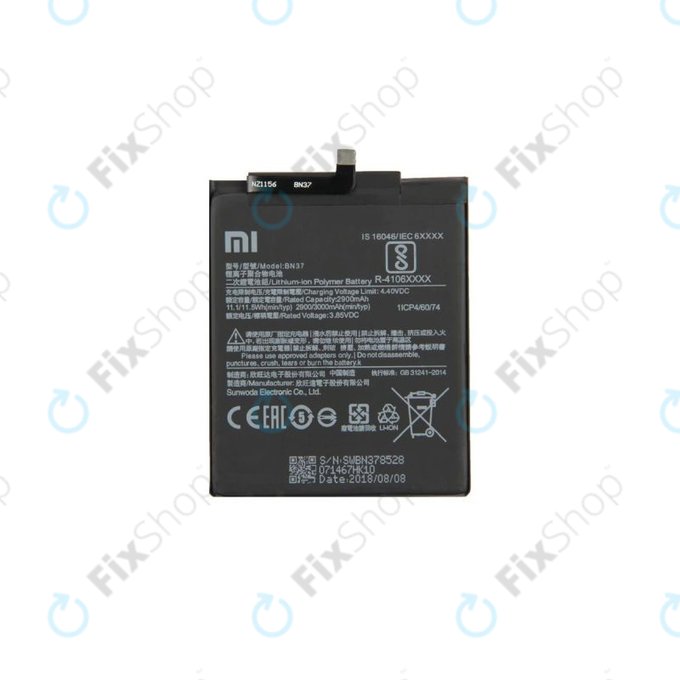 Bateria do Xiaomi Redmi 6, 6A, BN37, 3000mAh, 46BN37W02093, 46BN37A06003, Genuine Service Pack