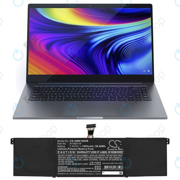 Bateria do Xiaomi Mi Pro 15.6 i3, i5, i6, 7800mAh, Li-Pol, 7.6V, R15B01W, HQ