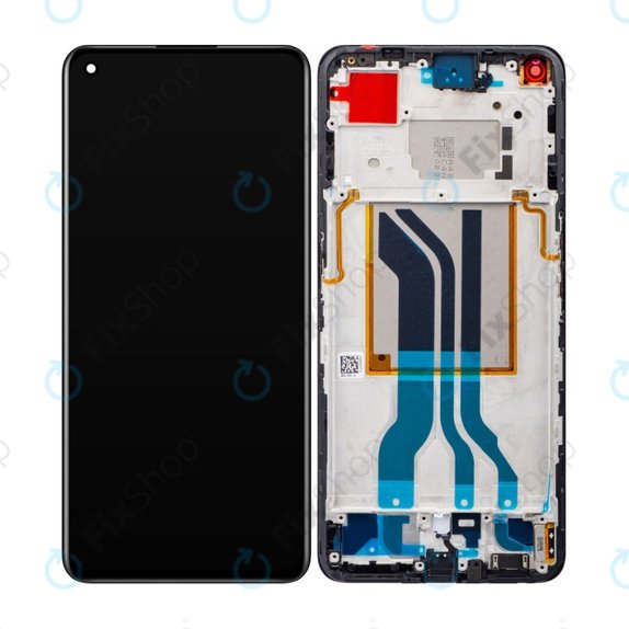 Wyświetlacz OLED do Realme GT 2 5G RMX3310, RMX3312, Ekran dotykowy z ramką, Steel Black