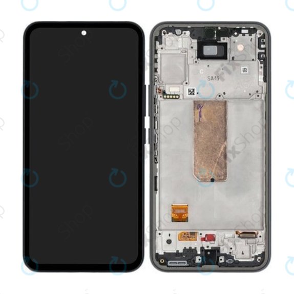 Wyświetlacz do Samsung A54 5G A546B, Ekran dotykowy z ramką, GH82-31231A, GH82-31232A, Czarny, Black, Genuine Service Pack