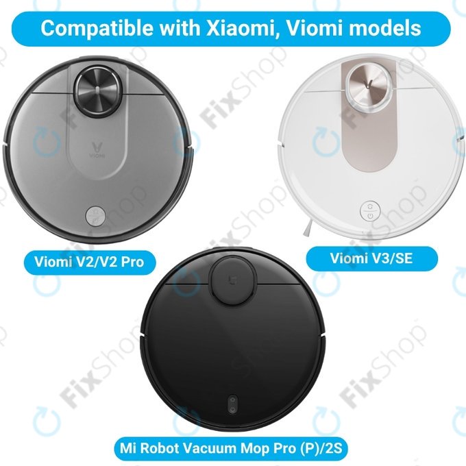 Zestaw części zamiennych do Xiaomi Viomi V2, V2 Pro, V3, SE, Mi Robot Vacuum Mop Pro (P), 2S (1x Główna szczotka, 2x Filtr, 2x Szczotka boczna)
