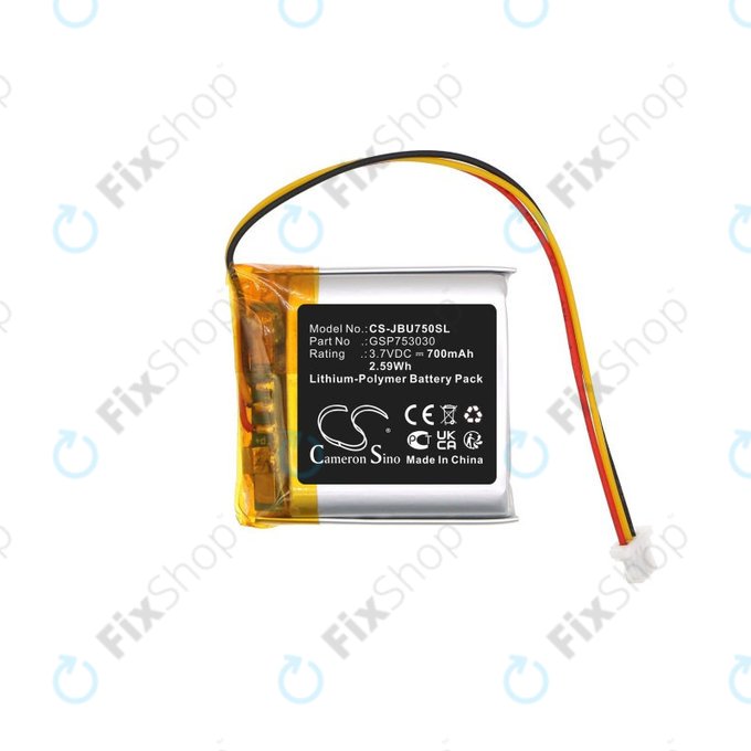 Bateria do JBL Tune 750, 700mAh, Li-Pol, 3.7V, GSP753030, HQ