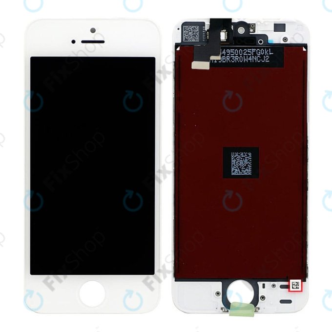Wyświetlacz dla iPhone 5S, SE, White, Ekran dotykowy z ramką