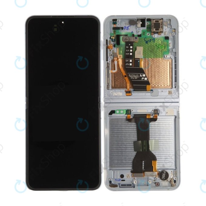 Wyświetlacz do Samsung Z Flip 6 F741B, Ekran dotykowy z ramką, GH82-35014C, Light Blue, Genuine Service Pack