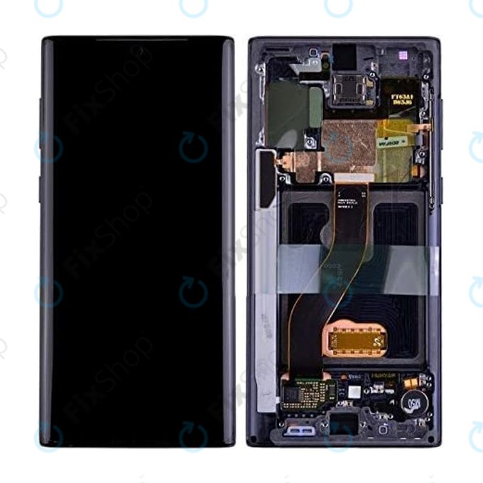 Wyświetlacz OLED do Samsung Note 10, Ekran dotykowy z ramką, Czarny, Black