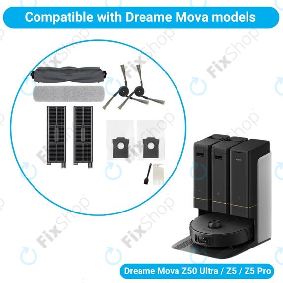 Kompletny zestaw do Xiaomi Dreame Mova Z50 Ultra, Z5, Z5 Pro