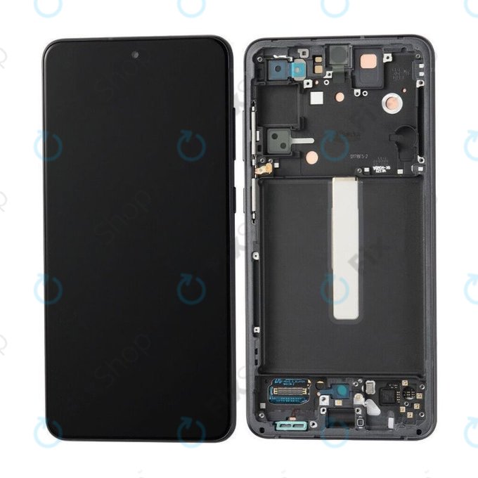 Wyświetlacz OLED do Samsung S21 FE G990B, Ekran dotykowy z ramką, Czarny, Black