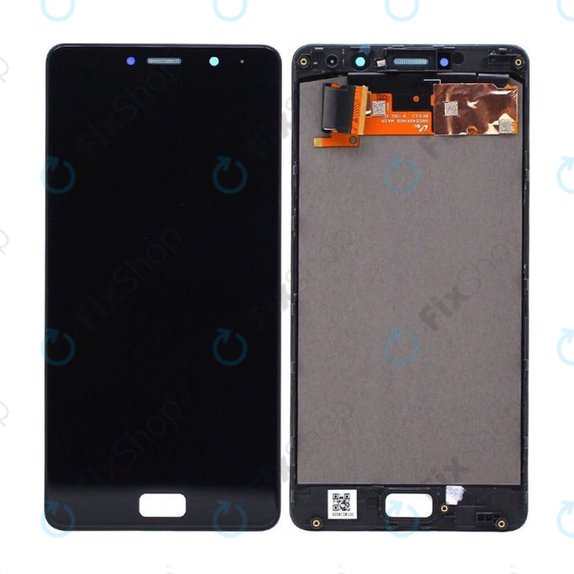 Wyświetlacz do Lenovo P2 P2a42, Ekran dotykowy z ramką, Czarny, Black, TFT
