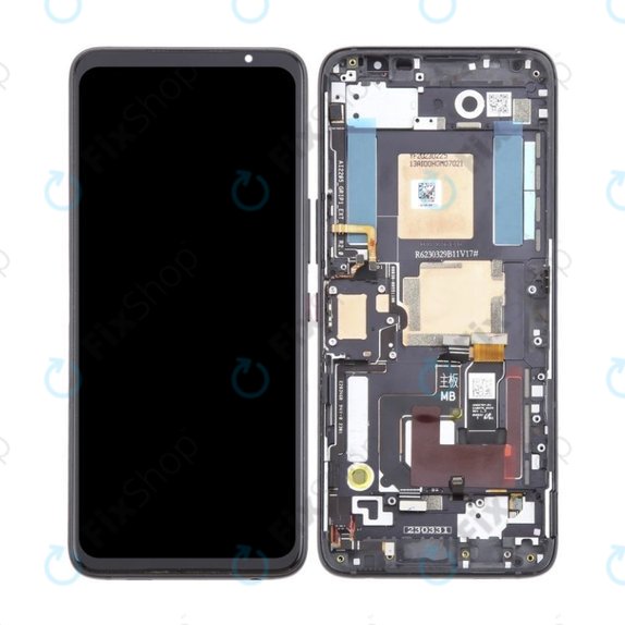 Wyświetlacz OLED do Asus ROG Phone 7 AI2205_C, Ekran dotykowy z ramką, Phantom Black