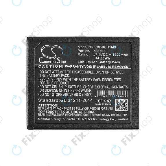 Bateria do Olympus EM1, 1900mAh, Li-Ion, 7.4V, BLH-1, HQ