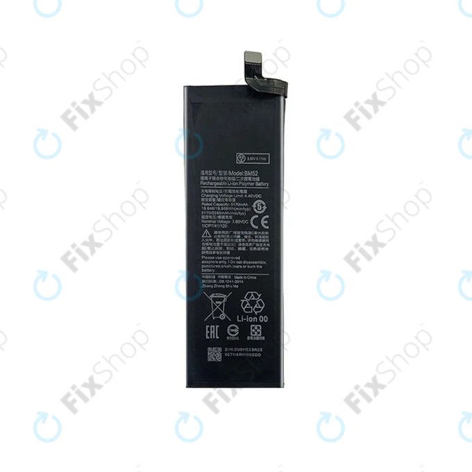 Bateria do Xiaomi Mi Note 10, Mi Note 10 Lite, Mi Note 10 Pro, BM52, 5260mAh